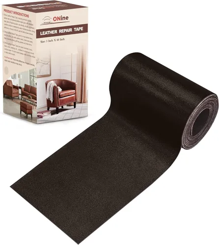 Vista 34 de Cinta de reparación de piel de 3 x 60 pulgadas, parche autoadhesivo de reparación de piel para sofás, muebles, asiento del conductor (color negro)