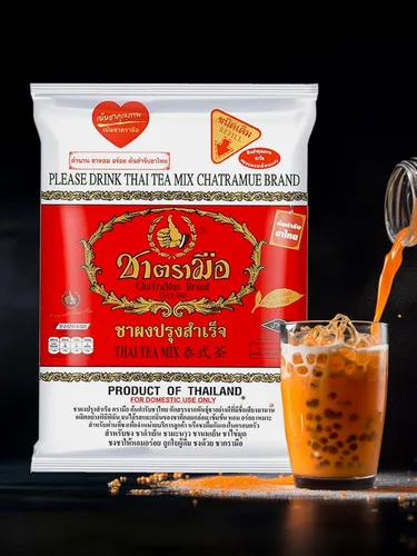 Vista 6 de Cravin Supply Co Mezcla de té tailandés (Número uno) Cha Tra Mue Perfecto para preparar té helado tailandés tradicional estilo restaurante (14.11 oz)