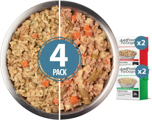 Vista 20 de JustFoodForDogs Pantry Fresh - Alimento húmedo para perros, comida completa o comida para perros, receta de comida para perros de cordero y arroz