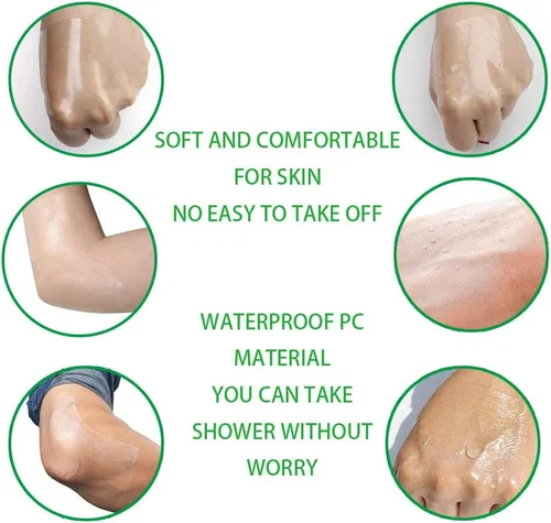 Vista 4 de Rollo de vendaje de cuidado posterior de tatuajes de 10 pulgadas x 2 yardas, película transparente impermeable para curación inicial de tatuajes