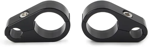 Vista 5 de GZYF 2 clips de abrazadera de cable de embrague de freno de motocicleta para manillar Harley de 1 pulgada, 1 agujero, negro