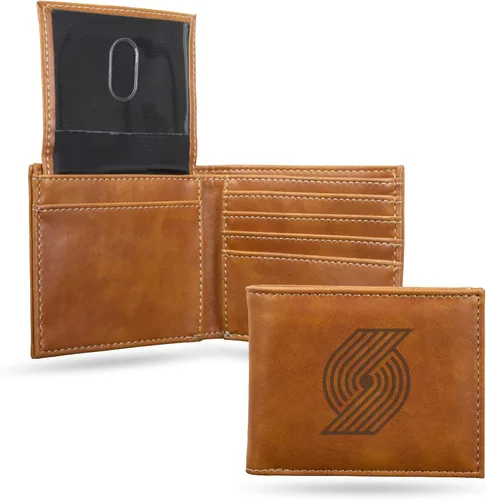 Vista 53 de Rico Industries - Cartera de diseño delgado con grabado láser de la NBA, cartera con grabado láser estilo billetera - Gran regalo