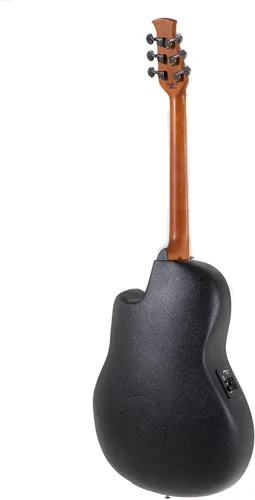 Vista 2 de Applause Elite AE44-5S - Guitarra electroacústica de profundidad media de cuerpo recortado, negro satinado