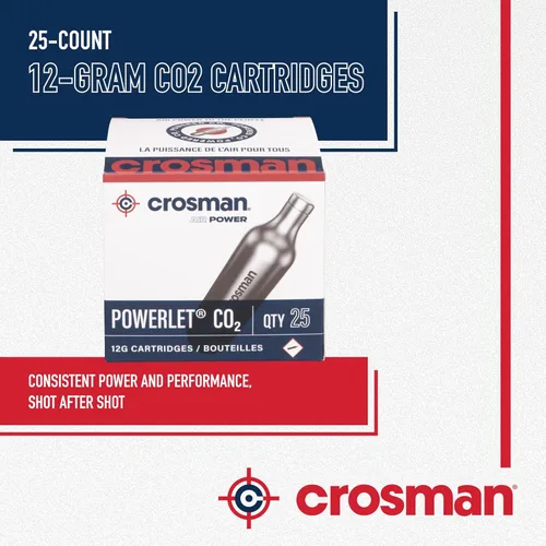 Vista 6 de Crosman cartuchos de CO2 de 12 gramos (paquete de 25 unidades)