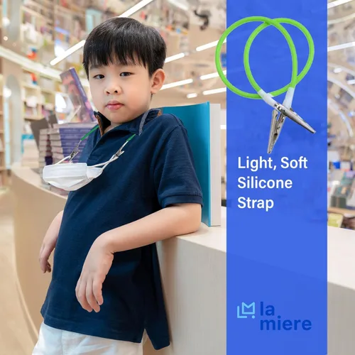 Vista 3 de 6 clips de silicona flexibles de grado médico dental, lavables en autoclave para servilletas, envueltos individualmente, con cocodrilo de acero