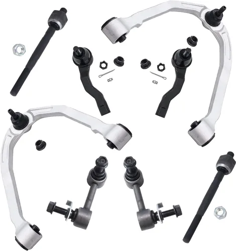 Vista 144 de Detroit Axle - Kit de brazos de control delanteros de 8 piezas para Chevy Trailblazer EXT GMC Envoy XL XUV Buick Rainier Isuzu Ascender, brazos