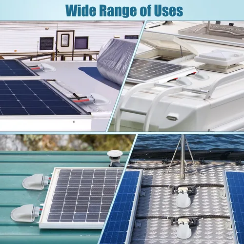 Vista 4 de Enhon Paquete de 2 prensaestopas solares de entrada de cable, resistente a la intemperie, carcasa de entrada de cable doble para todo tipo de Blanco