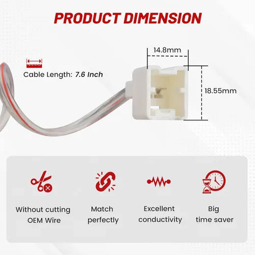 Vista 7 de RED WOLF Adaptador de arnés de cableado de altavoz para puerta de automóvil, enchufe compatible con Nissan Sentra Altima Rogue 2004-2019, Infiniti