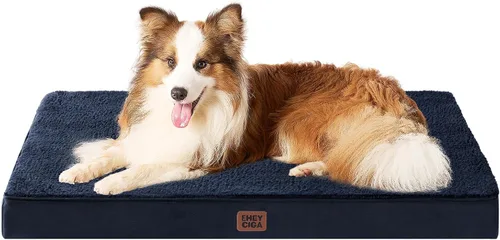 Vista 75 de EHEYCIGA Camas ortopédicas para perros grandes con funda extraíble lavable para jaula, camello, 35 x 23 pulgadas