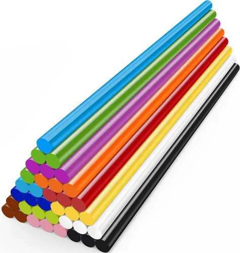 Vista 20 de ENPOINT Barras de pegamento caliente negras mini, 0.276 x 7.874 in de largo para manualidades, paquete de 36 barras de pegamento adhesivas de tela