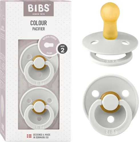 Vista 42 de BIBS - Paquete de 2 chupetes Bibs Colour, calmante, libre de bisfenol A, punta redonda, látex de goma natural