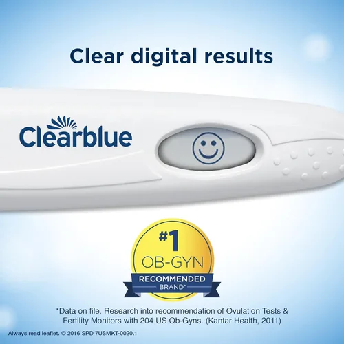 Vista 3 de Clearblue Prueba de ovulación digital, 20 pruebas de ovulación con prueba de embarazo con cuenta regresiva inteligente, 3 pruebas de embarazo