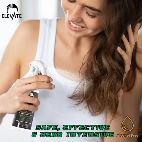 Vista 8 de ELEVATE Spray para el crecimiento del cabello de minoxidil al 5 %, fórmula no aceitosa, sin alcohol, tratamiento profesional extra fuerte