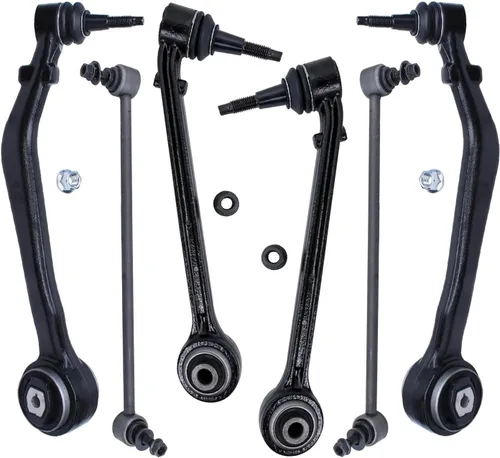 Vista 13 de Detroit Axle - Kit de extremo delantero para Chrysler 300 Dodge Charge 2011-2018 Challenger, 2 brazos de control traseros inferiores, 2 barras