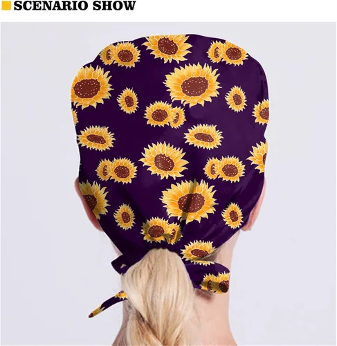 Vista 8 de JoyLamoria Gorra estampada novedosa con banda para el sudor, para mujeres y hombres, ajustable, con lazo en la espalda, para paiting