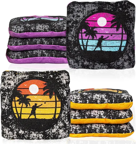 Vista 15 de Play Platoon Tournament Series Bolsas de Cornhole - Bolsas de Estilo Profesional de Doble Cara con Lado Resbaladizo y Pegajoso - Juego de 8