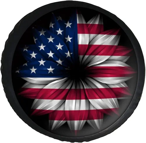 Vista 12 de Cubierta de neumático de repuesto de cuero de PVC para pastor alemán, a prueba de polvo, cubierta de neumático para remolque, caravana, SUV y muchos