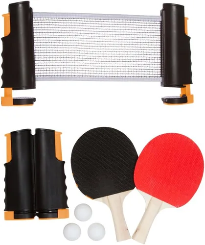 Vista 2 de Trademark Innovations juego portátil para tenis de mesa con paletas y pelotas