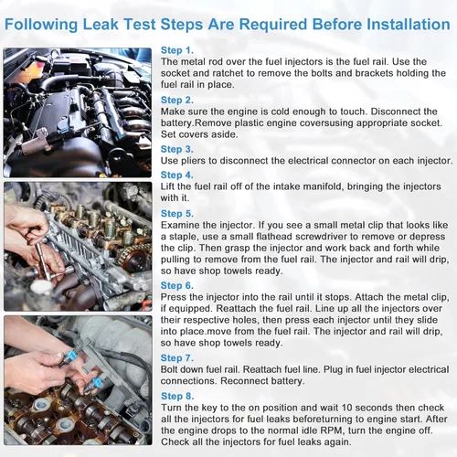 Vista 7 de X AUTOHAUX 8 piezas 25317628 de repuesto de inyector de combustible para Chevy Silverado para GMC Sierra 1500 2500 3500 para GMC Yukon XL para Chevy