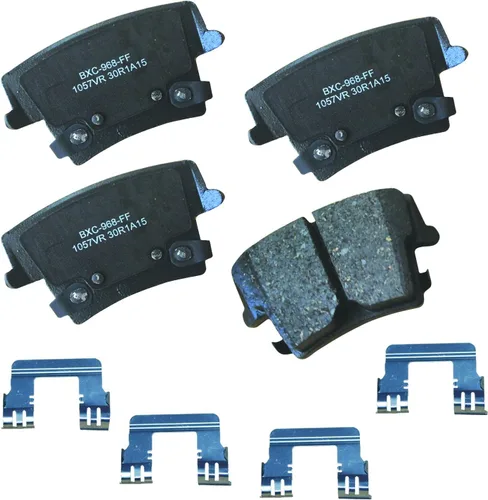 Vista 82 de Pastillas de freno traseras cerámicas Bendix Premium SBC1100 para Nissan Frontier 2024-2005, Xterra 2015-2005, Suzuki Equator 2012-2009