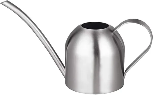 Vista 11 de IMEEA Regadera dorada para plantas de interior, orquídea, bonsái, acero inoxidable con boquilla larga para casa, escritorio, oficina, 15 onzas