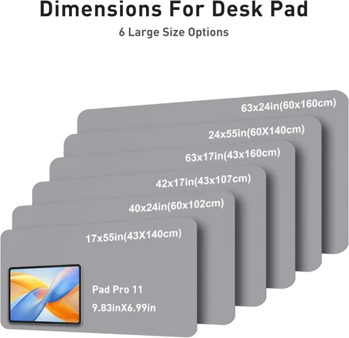 Vista 549 de Aothia Protector de escritorio de cuero, alfombrilla para mouse, alfombrilla de escritorio de oficina, 31.5 x 15.7 pulgadas, secante de escritorio
