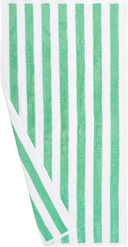 Vista 8 de Amazon Basics - Paquete de 2 toallas grandes de 100% algodón terry con diseño cabana a rayas, suaves y absorbentes, de secado rápido, para piscina