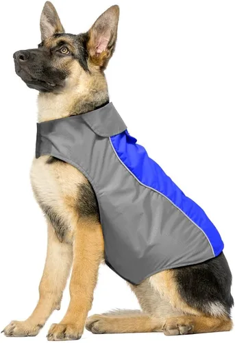Vista 7 de VIZPET Chubasquero para perro, impermeable, ligero y de alta visibilidad, para perros pequeños, medianos y grandes