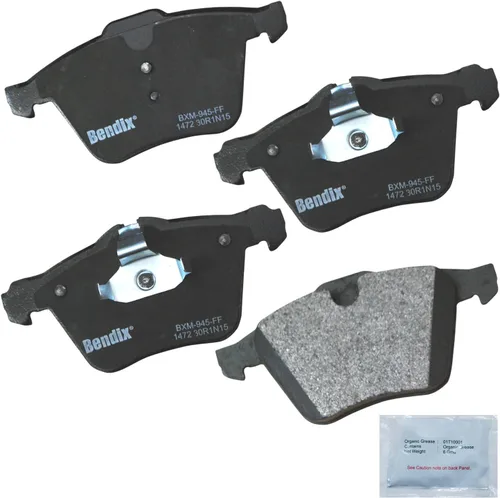 Vista 396 de Pastillas de Freno Delanteras Cerámicas Bendix Priority1 CFC430A para Modelos Selectos INFINITI G35, I30, Nissan 350Z, Altima, Juke, Maxima, Sentra