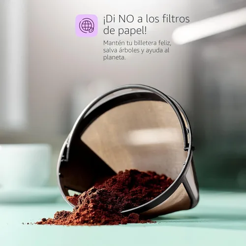 Vista 7 de Paquete de 2 filtros de café de cono permanente reutilizables #4, compatibles con cafeteras Cuisinart de 10 a 14 tazas