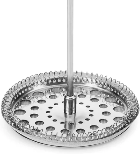 Vista 8 de La Cafetière Pisa Cafetière, 8 tazas/1L, vidrio de borosilicato resistente al calor y acero inoxidable con émbolo de fácil agarre, cafetera