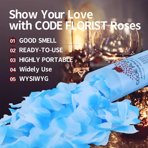 Vista 26 de CODE FLORIST 1100 pétalos de rosa de seda para el día de San Valentín, pétalos de rosa falsos para noches románticas, bodas, propuestas