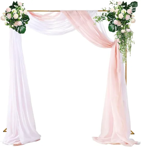 Vista 2 de Arcos de boda para ceremonia, soporte de arco de globos, soporte de arco de telón de fondo, fácil montaje, cenador de jardín para ceremonia de boda