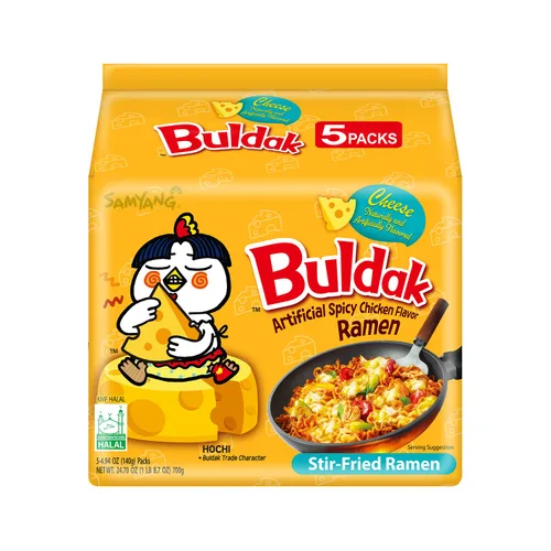 Vista 25 de Samyang HACK Buldak Bokeum Ramen. 1 bolsa de tallarines ramen muy picantes. Sabor mucho más picante.