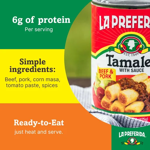 Vista 7 de La Preferida Tamales de carne de res y cerdo (15 onzas (paquete de 1))