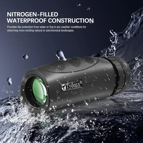 Vista 6 de Monocular compacto impermeable de 8 x 25 pulgadas, monoculares de telescopio de visión amplia de alta definición, viene con paño de limpieza