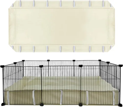 Vista 6 de Revestimiento impermeable para jaula de conejillo de indias C&C 2x4, funda de lona de repuesto de 56 x 28 55 x 27 beige (C&C 2X4)