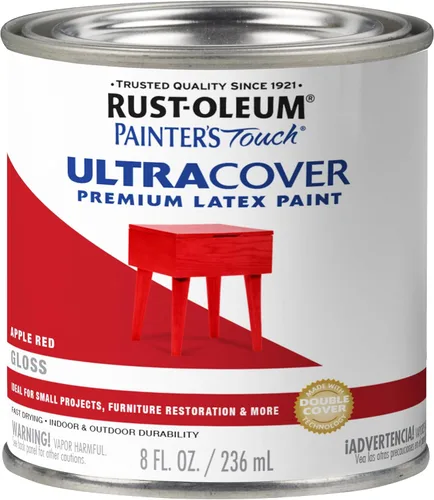 Vista 32 de Rust-Oleum 1922502-2PK Painter's Touch - Pintura de látex, cuarto de galón, azul marino brillante, 32 onzas líquidas (paquete de 2)