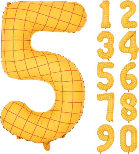 Vista 411 de Globos de 40 pulgadas con números de caramelo, papel de aluminio de helio, globos de látex de Mylar para fiesta de cumpleaños, decoración digital 0