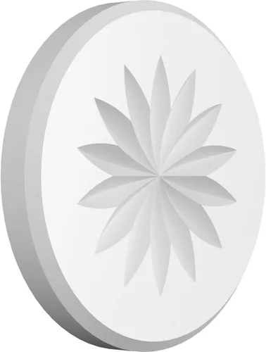 Vista 18 de Ekena Millwork ROSP030X030X100GRY10 Roseta estándar con borde biselado, 3.0 in de ancho x 3.0 in de alto x 1.0 in, PVC