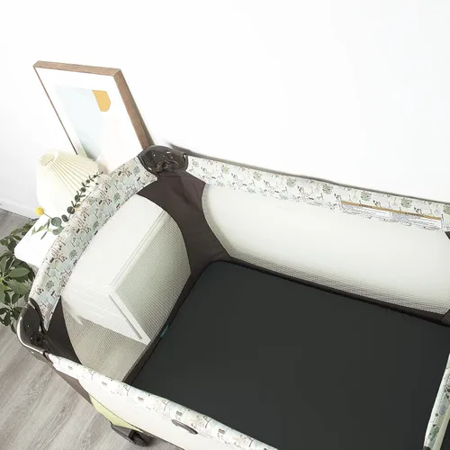 Vista 2 de Biloban Sábanas Ajustadas para Pack and Play, Paquete de 2 Sábanas para Pack and Play que se Ajustan al Colchón Graco Pack n Play, Sábanas Neutras