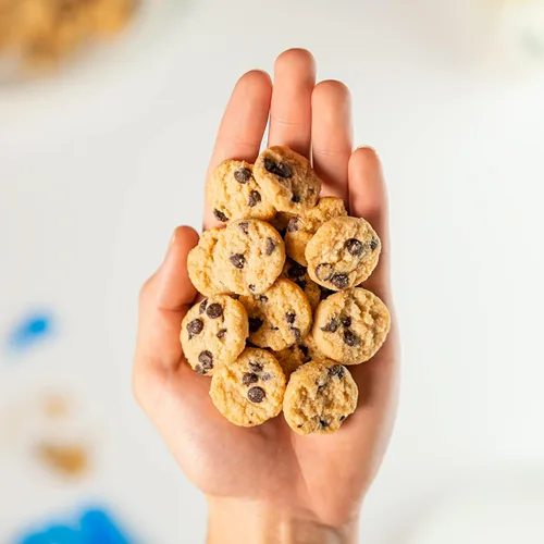 Vista 8 de Highkey Galletas con chispas de chocolate keto; paquete de 3 bocadillos bajos en carbohidratos; alimento keto; galletas altas en proteínas sin