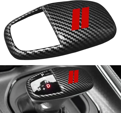 Vista 14 de Pomo de la palanca de cambios para Dodge Charger Accesorios 2015-2023 Challenger 2015-2023 2024 Durango 2016-2025 ABS Interior Inserción Decoración