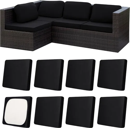 Vista 23 de Fundas de cojín elásticas para patio, fundas de cojín para muebles de patio, fundas de cojín para muebles de patio, protector de muebles lavable