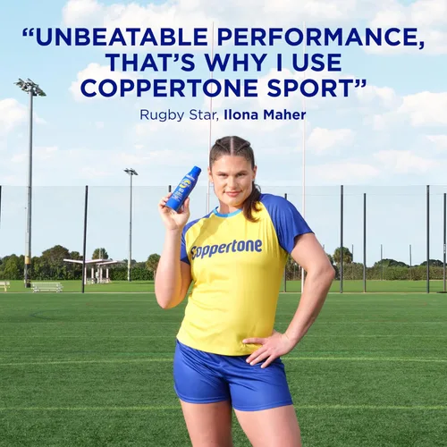 Vista 2 de Coppertone Sport Sunscreen Spray SPF 50 (5.5 Oz) + Sport Sunscreen Stick SPF 40 for Body and Face (1.5 Oz), Water Resistant