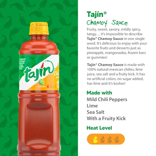 Vista 5 de Tajín Clásico Condimento 14oz y salsa de manzano afrutada tajín 15.38oz paquete (paquete de 2)