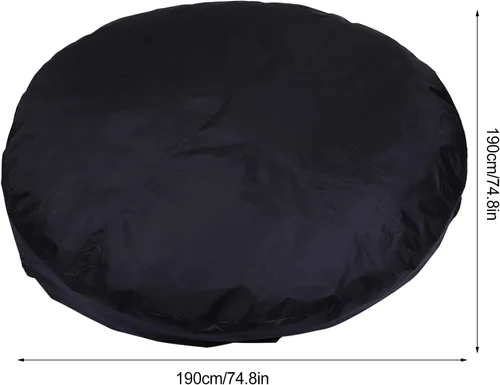 Vista 3 de DOITOOL Cubierta redonda para bañera de hidromasaje, cubierta antipolvo para piscina, resistente al agua, manta solar térmica, para vida al aire