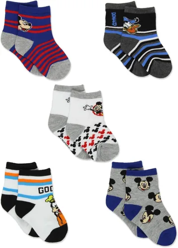 Vista 2 de Disney Boys Toddler Mickey Mouse Crew Style Socks