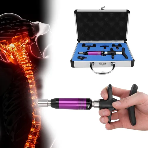 Vista 6 de YUYTE Herramienta de ajuste quiropráctico manual de columna vertebral, pistola de masaje de 6 engranajes, ajuste de vertebración cervical espondy