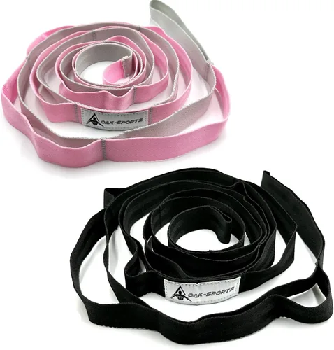 Vista 11 de Correa de estiramiento con bucles para yoga, correa de estiramiento para terapia física, correa de ejercicio no elástica para pilates, danza